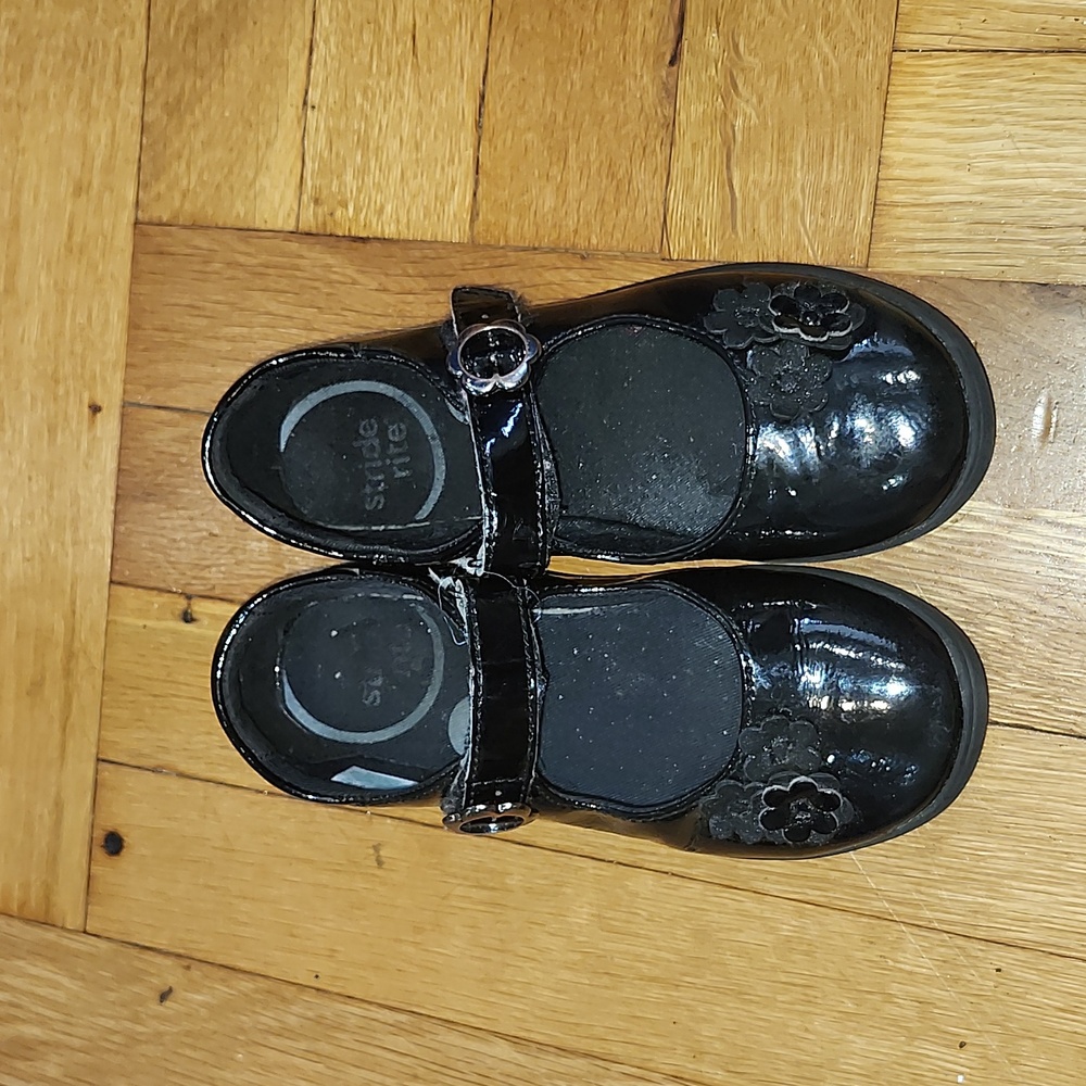 Stride Rite black mary jane girls dress school shoes size 13W